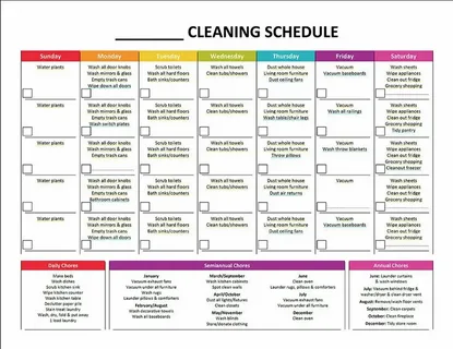 cleaning schedule singapore