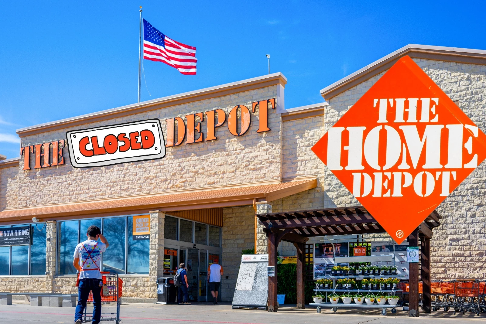 home depot closed